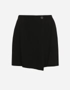 yu & me Fustă-Pantaloni Scurți Negri cu In Decorați cu Pliseu Salloril