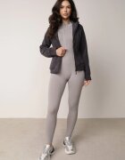 yu & me Hanorac Sport din Polar cu Glugă și Orificii pentru Degete Pruxone Gri