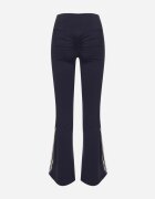 yu & me Leggings evazate încrețite bleumarin cu talie înaltă și dungi laterale Nakatia