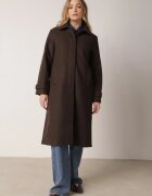 yu & me Palton Maro Monopet cu Lână și Viscoză tip Trench Lutila