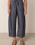 yu & me Pantaloni Casual cu croială Barrel cu talie înaltă și șnur în talie Kosma Albaștri
