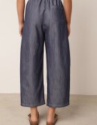 yu & me Pantaloni Casual cu croială Barrel cu talie înaltă și șnur în talie Kosma Albaștri