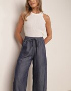 yu & me Pantaloni Casual cu croială Barrel cu talie înaltă și șnur în talie Kosma Albaștri