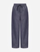 yu & me Pantaloni Casual cu croială Barrel cu talie înaltă și șnur în talie Kosma Albaștri