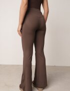 yu & me Pantaloni coloană cu talie înaltă Melonell Maro
