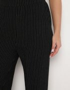 yu & me Pantaloni din bumbac și in Negri cu croială largă cu talie înaltă Zenpio