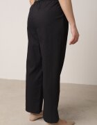 yu & me Pantaloni eleganți albaștri din bumbac și viscoză cu o curea-eșarfă din material Vetina