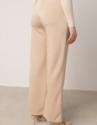 yu & me Pantaloni Eleganti Bej din Bumbac și Viscoză cu dungă Valelia