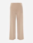 yu & me Pantaloni Eleganti Bej din Bumbac și Viscoză cu dungă Valelia