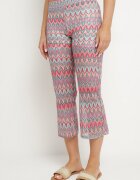 yu & me Pantaloni Fuchsia evazați cu model geometric Novivana