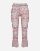 yu & me Pantaloni Fuchsia evazați cu model geometric Novivana