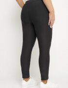 yu & me Pantaloni Gri închis cu Bumbac cu Talie înaltă și Legătură Dannaria