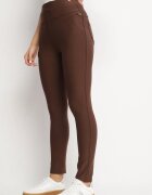 yu & me Pantaloni Maro cu croi ajustat cu elastic în talie și talie înaltă Selbia