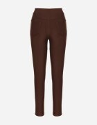 yu & me Pantaloni Maro cu croială ajustată cu elastic în talie și buzunare Rizenna