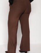 yu & me Pantaloni Maro din Bumbac cu Croială Largă cu Talie Înaltă Danniva