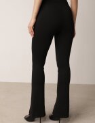 yu & me Pantaloni negri clopot cu decupaje decorative Telocus