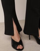 yu & me Pantaloni negri clopot cu decupaje decorative Telocus