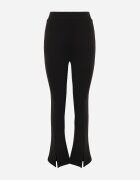 yu & me Pantaloni negri clopot cu decupaje decorative Telocus