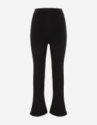 yu & me Pantaloni negri clopot cu decupaje decorative Telocus