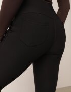 yu & me Pantaloni Negri cu croială ajustată cu elastic în talie și buzunare Rizenna