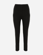 yu & me Pantaloni Negri cu croială ajustată cu elastic în talie și buzunare Rizenna