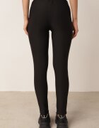 yu & me Pantaloni negri cu croială ajustată cu talie înaltă și legătură Virpio