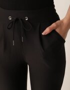yu & me Pantaloni negri cu croială ajustată cu talie înaltă și legătură Virpio