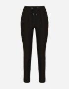 yu & me Pantaloni negri cu croială ajustată cu talie înaltă și legătură Virpio