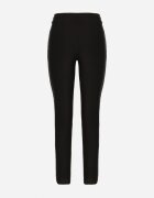 yu & me Pantaloni negri cu croială ajustată cu talie înaltă și legătură Virpio