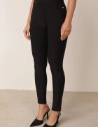 yu & me Pantaloni Negri cu Croială Slim Fit cu Elastic în Talie și Talie Înaltă Selbia