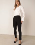 yu & me Pantaloni Negri cu Croială Slim Fit cu Elastic în Talie și Talie Înaltă Selbia