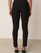 yu & me Pantaloni Negri cu Croială Slim Fit cu Elastic în Talie și Talie Înaltă Selbia