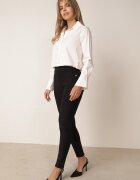 yu & me Pantaloni Negri cu Croială Slim Fit cu Elastic în Talie și Talie Înaltă Selbia