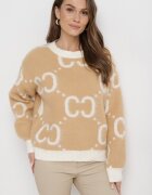 yu & me Pulover Bej Oversize Phisnun