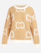 yu & me Pulover Bej Oversize Phisnun