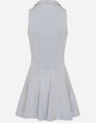 yu & me Rochie de bumbac evazată albastră deschisă cu decolteu în V Siliorea