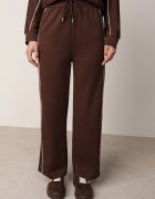 yu & me Set trening din bumbac cu hanorac cu fermoar și pantaloni largi cu lampas Maxite Maro
