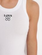 yu & me Top Clasic Alb din Bumbac cu Scris Decorativ Dimvia