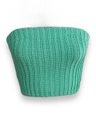 2wools Top crop cu panglica din satin - Verde