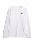 4F Bluza barbati cu maneca lunga - alb - bumbac