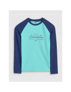 4F Bluza copii - maneca lunga - turcoaz - bumbac