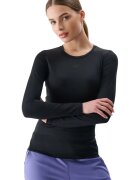 4F Bluza dama cu maneca lunga - negru intens - material elastic - uscare rapida - set 2020