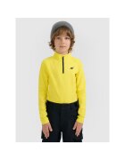 4F Bluza sport copii - fleece - galben -