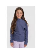 4F Bluza sport fete - fleece - albastru -