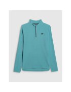 4F Bluza sport termoactiva barbati - poliester - guler inalt - slim fit - tehnologie Warm - turcoaz - Turcoaz