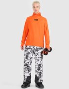 4F Bluza termica barbati - portocalie - guler inalt - material poliester -