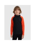 4F Bluza termica copii - guler cu cagula - negru - Warm -