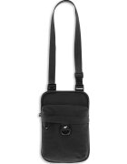 4F Borseta de Gat Negru Unisex - Sportstyle - Poliester Durable - Impregnare Hidrofoba - Dimensiuni 13x19cm - Curea Reglabila si Organizator Interior - Geanta Versatila pentru Mobilitate Cotidiana