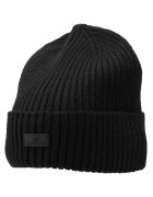 4F Caciula barbateasca M317 - prajinita - negru profund - M/52-56cm