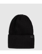 4F Caciula dama model beanie - neagra - universala - cu lana de alpaca